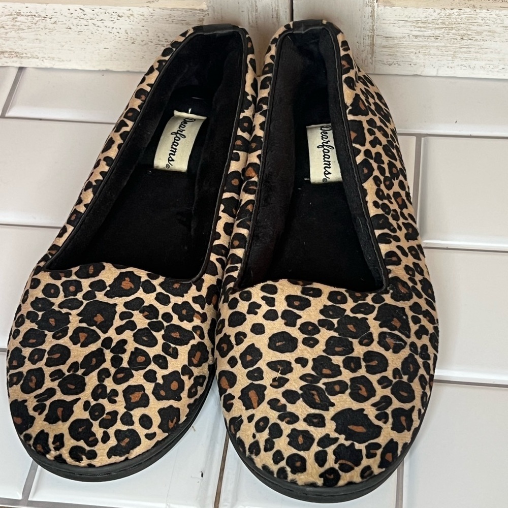 Dearfoams Leopard Print slippers